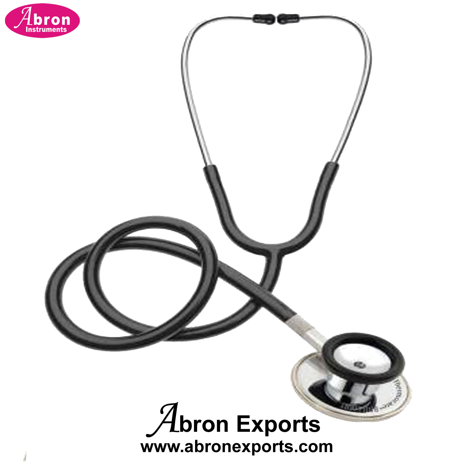 Stethoscope Aluminium Dual Head for doctors and Medical students light weight Chest Piece with Flexible Latex Free Tube & Soft Sealing Ear Knobs abron ABM-2751STCAAB-75CA